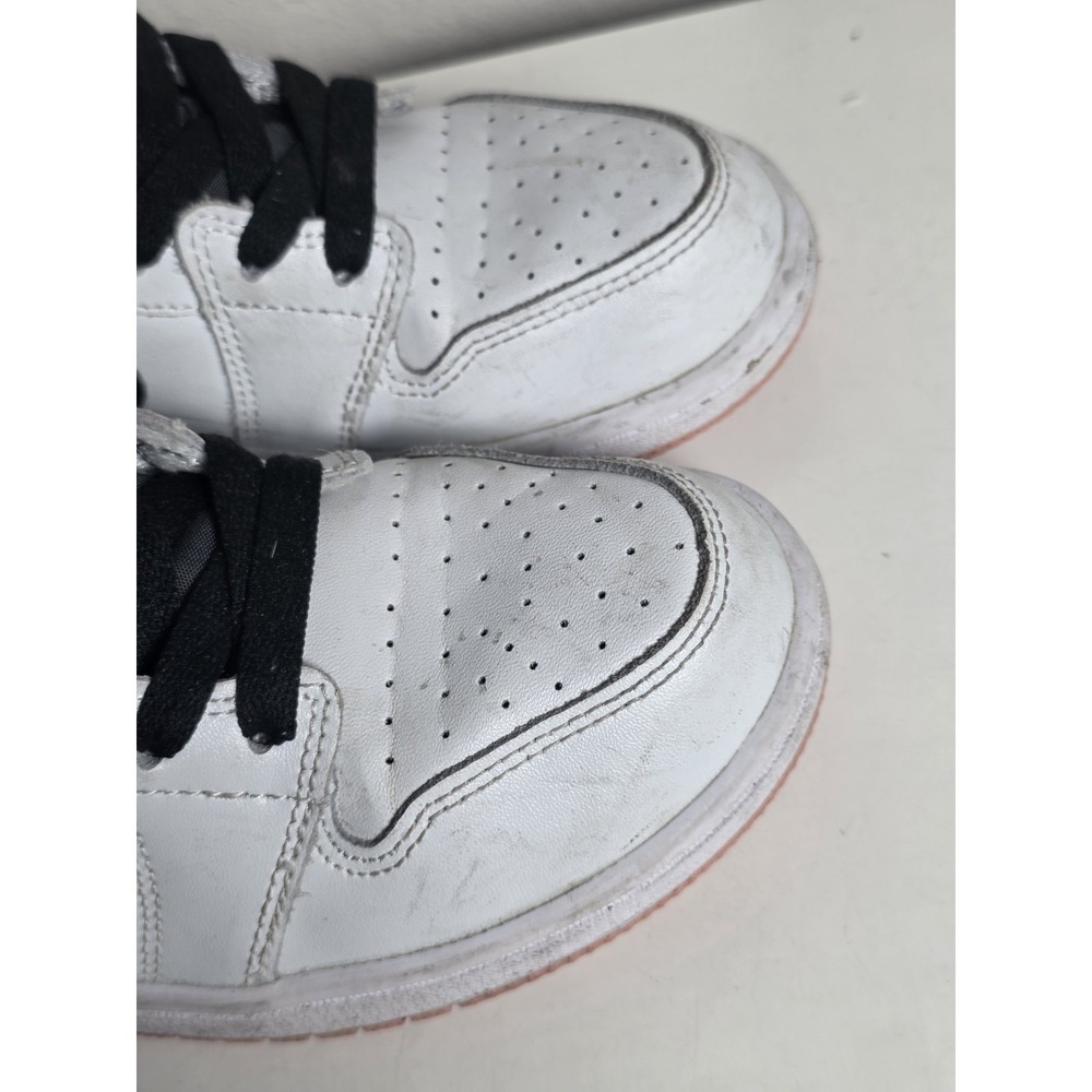Jordan Air Jordan 1 Mid White Black Pink Sneaker Unisex Kids 1.5Y 554725-180 - Picture 5 of 11